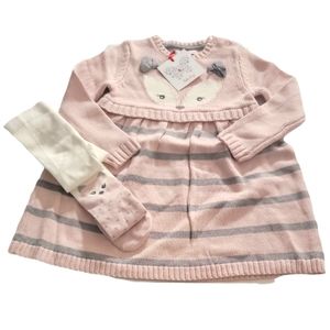 Nula Bug Fox Sweater Dress With Matching Stocking